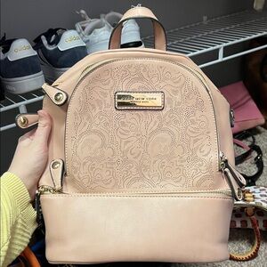 Andrew Marc Blush Pink Laser-Cut Backpack